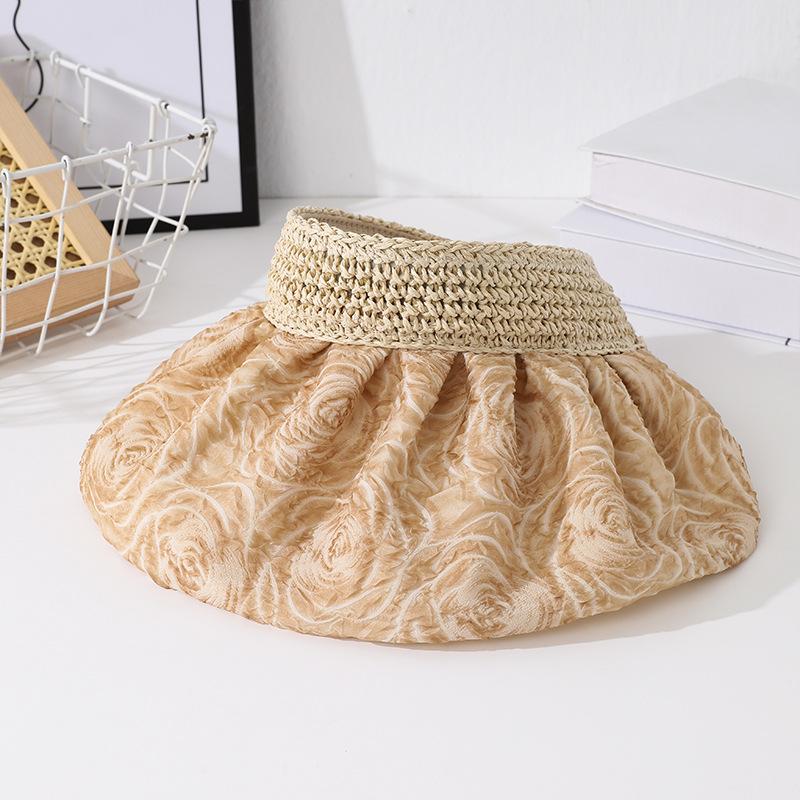 Summer Hat Women's Sunshade Sunscreen Sun Hat Summer Outdoor Breathable Knitting Small Face Brim