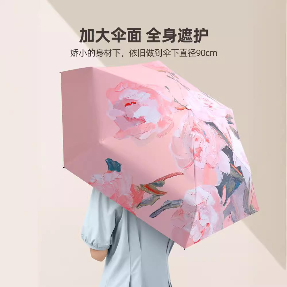 New hand-opened mini flat 60% off card umbrella, sun protection and UV protection, small fresh umbrella, weather and rain pocket umbrella