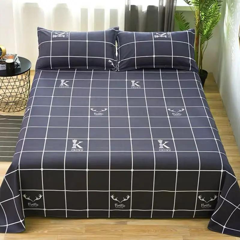 

Спальня Простыни Твердые Уютные Мягкие Удобные Нежные Для Кожи Моющиеся Гостиничные Нескользящие Простые Покрывала Для Дома Двойные Одноместные Общежития 1pcs 120x210cm