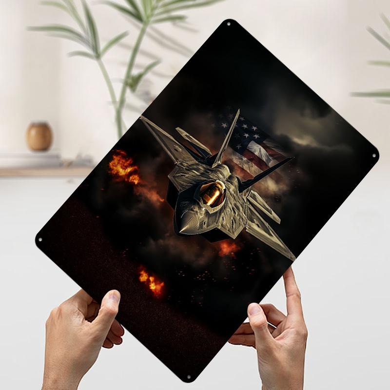 

F22 Raptor V11 Tinplate Poster Customized Wall Art Vintage Retro Metal Signs for Living Room Decorations Bedroom Decoration Home 7.9x11.8In(20x30cm)