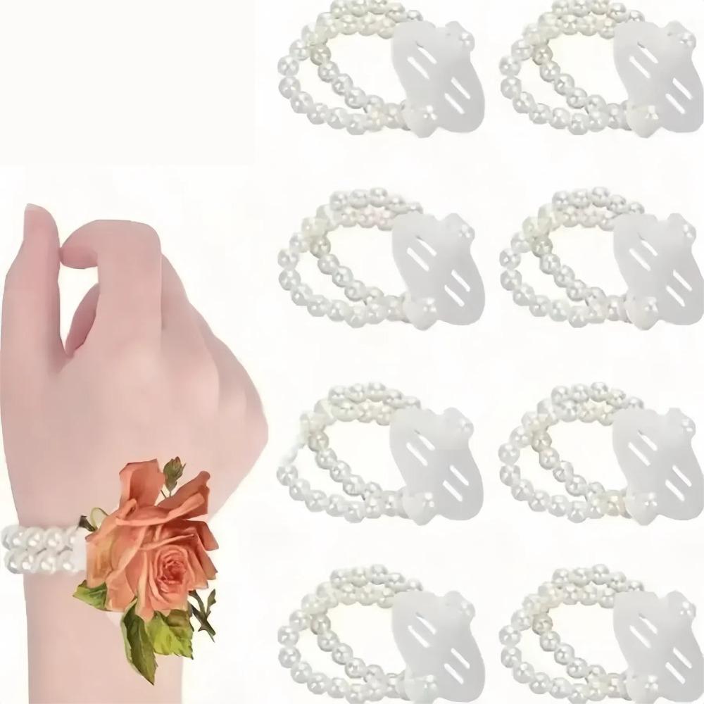 

DIY Pearl Wristband Elastic Pearl Corsage Bracelet Fashion Corsage Bands Wedding