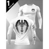 Herren Langarm-T-Shirt mit 3D-Streifendruck, bequem, atmungsaktiv und vielseitiges Herren-Oberteil