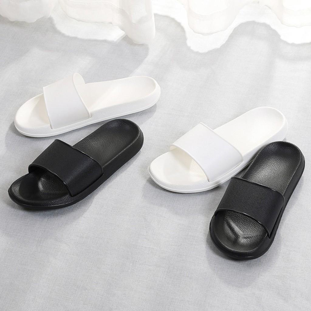 Sandale de damă Sliders Summer Beach Outdoor Hoom Baie Negru WhitePantofi