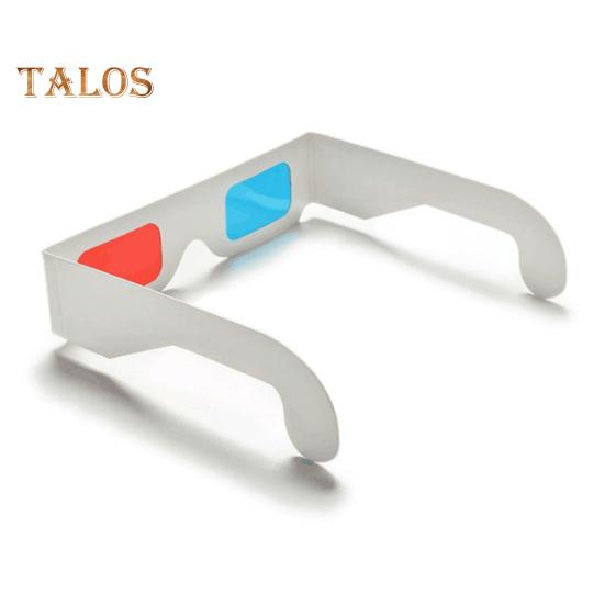10/20/30/50/100 Pairs Red Blue Stereo Glasses 3D Paper Glasses Foldable Paper Temple 3D Glasses Film Decoration