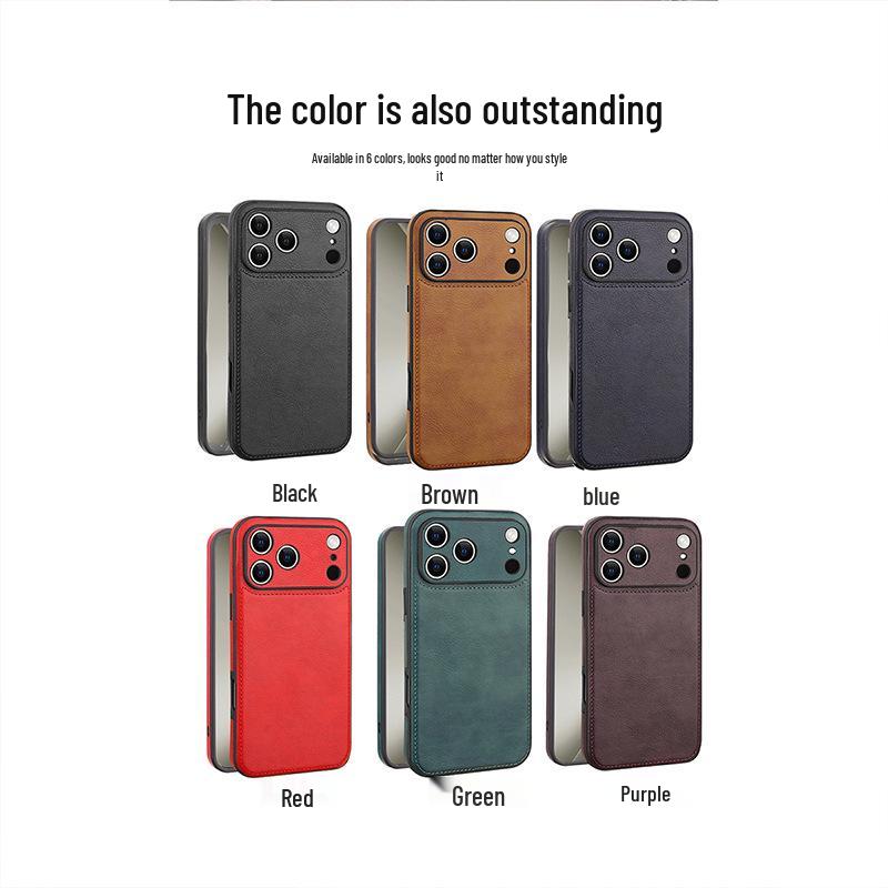 Husă Business din Piele Retro pentru iPhone 17 Pro Max/Air, Acoperire Completă, Anti-Cădere