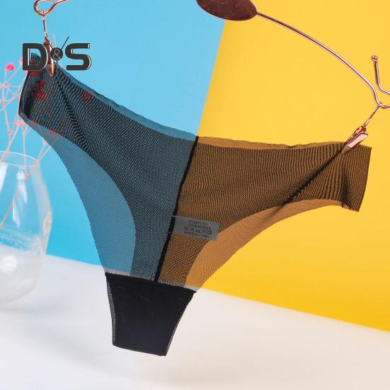 Women Panties Low Waist Ultrathin Solid Color Breathable Mesh Stretchy Soft Anti Septic Moisture Wicking Lady Underpants Briefs