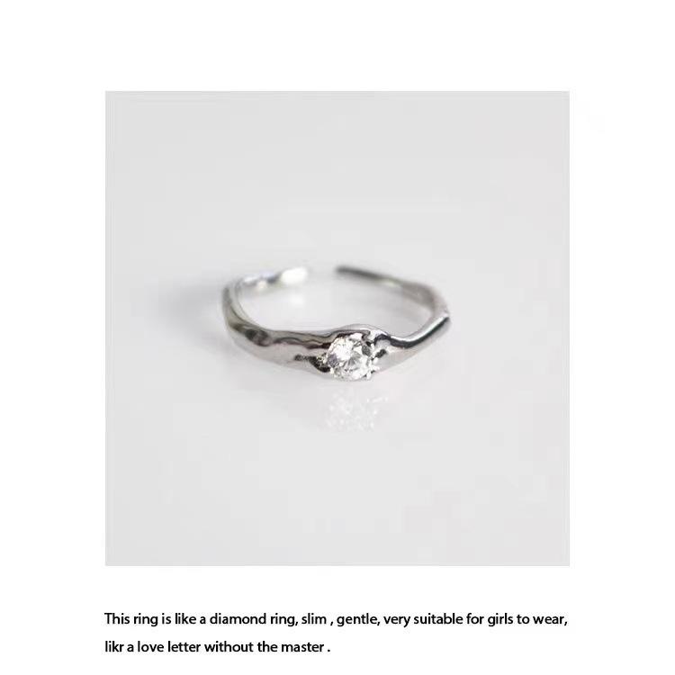 Smiley Adjustable Open Ring for Women - Trendy Niche Design, Perfect for Index Finger.