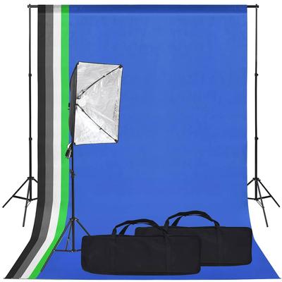 Vidaxl Studio Set with Softbox Lamp and Background
