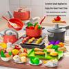 Eco-Friendly Children's Role-Playing Kitchen Set: Cuttable Simulation Tableware and Kitchenware Toys