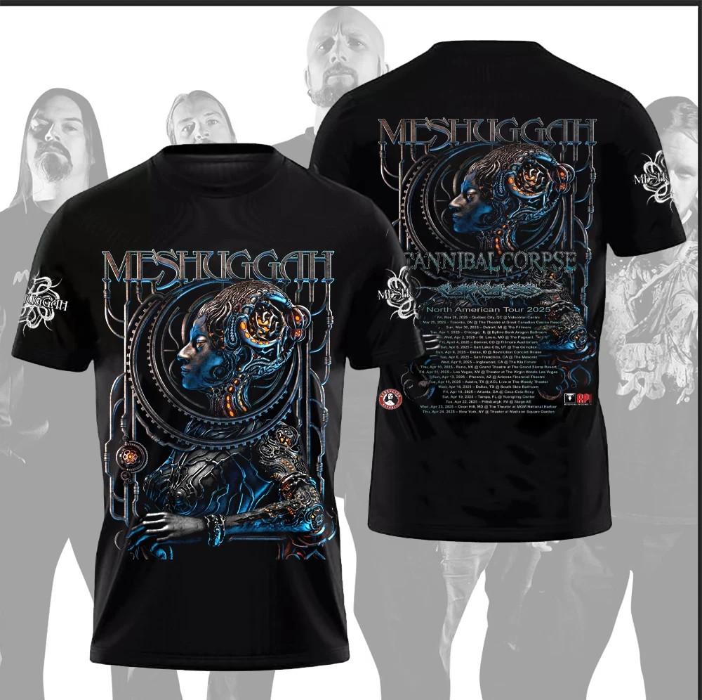 Meshuggah Band 2026 North American Tour 3D Print T Shirt Gift Fan HT468 XXXL