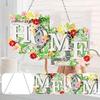 DIY Diamond Painting Pendant Artwork 5D Diamond Mosaic Pendant Rhinestone Embroidery Key Ring Pendant Bag Pendant for Room Decor