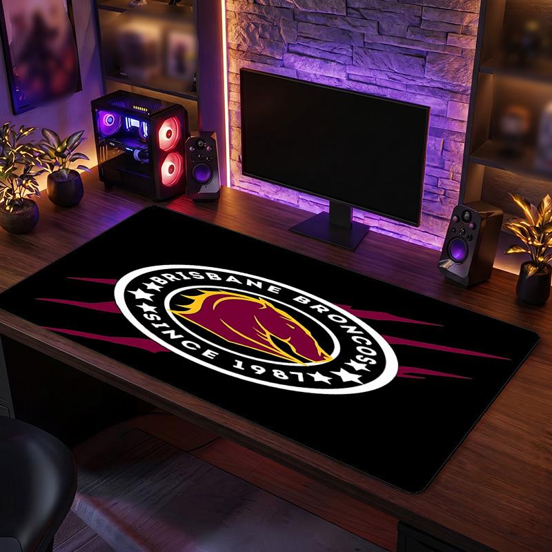 Brisbane Broncos Muster Mauspade Anti?Rutschfeste Gummi-Schreibtischunterlage Für Gaming Arbeiten Desktop-Dekoration