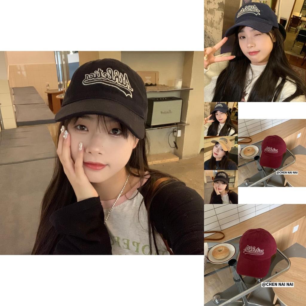 Chic Korean Inspired Soft Top Baseball Hat For Women With Stylish Letter Elements