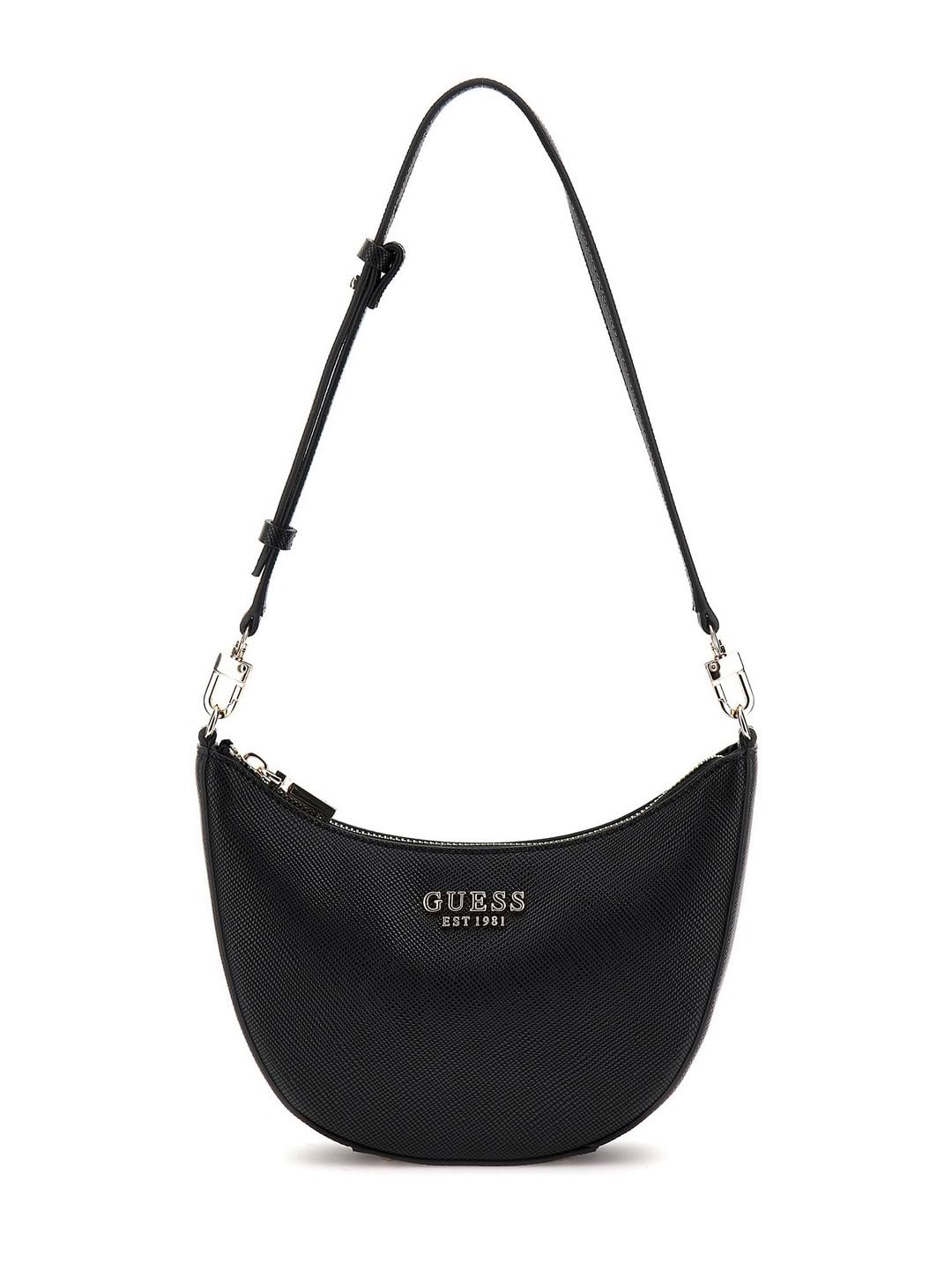

Guess Fedana Mini Top Zip Shredder Shoulder Black Bag, Women s,