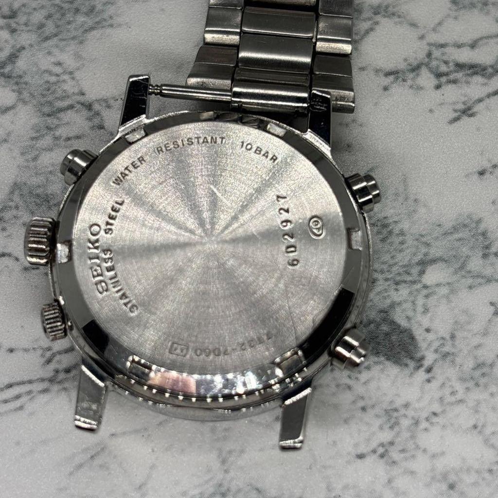 Used SEIKO 7T32-7060 Chronograph Date Men's Watch, Reason: Broken Strap