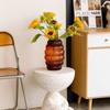 Creative Gray Transparent Glass Vase Hydroponic Flower Desktop Decoration Donut Shaped Flower Vase Handicrafts Home Decoration