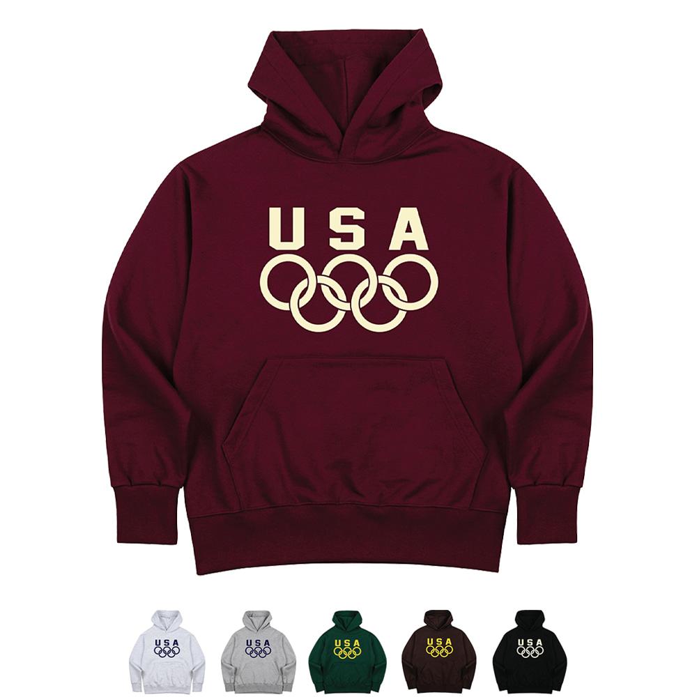 Navy Team Ntv Hd-Olympic Flag Usa Hoodie (B Type) Green/4