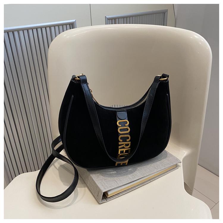 2024 Retro Suede Crossbody: Versatile Small Handbag & Shoulder Bag