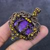 Natural Purpurite Handmade Copper Wirewrap Tree Of Life Gift Pendant 2.24" g7R10