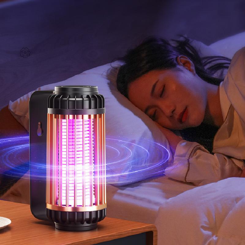 Elegant White Mosquito Killer Lamp Usb Rechargeable Portable Home Dorm Use