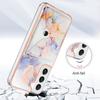 Applicable to Samsung A55 electroplated marble mobile phone case A35 double-sided coated IMD card bag S24ultra set of new models