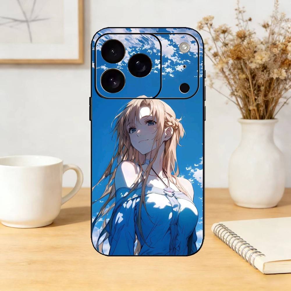 

Чехол для телефона SAO Y-Yuuki Asuna Силиконовый черный Мягкий Для IPhone 17,16,15,14,13,12,11,SE,Plus Pro Max iPhone16se4