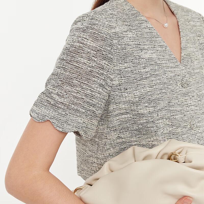 GOELIA Lace Trim Faux Two-Piece Dress