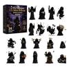 Haunted House Decor Grim Reaper Advent Calendar 2026, 24-Day Halloween Countdown with 24 Collectibles Pcs Mini 2D Flat Black Robed Figures for