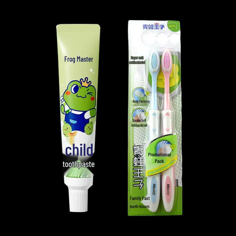 Frog Prince Honeydew Kids Toothpaste & Nano Toothbrush Set