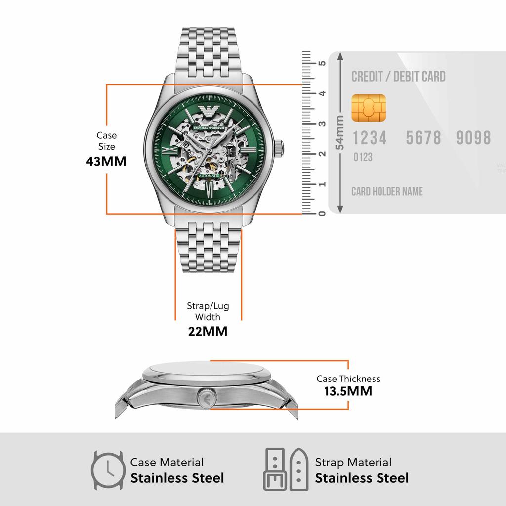 Emporio Armani AR60091 Silver Watch Men's
