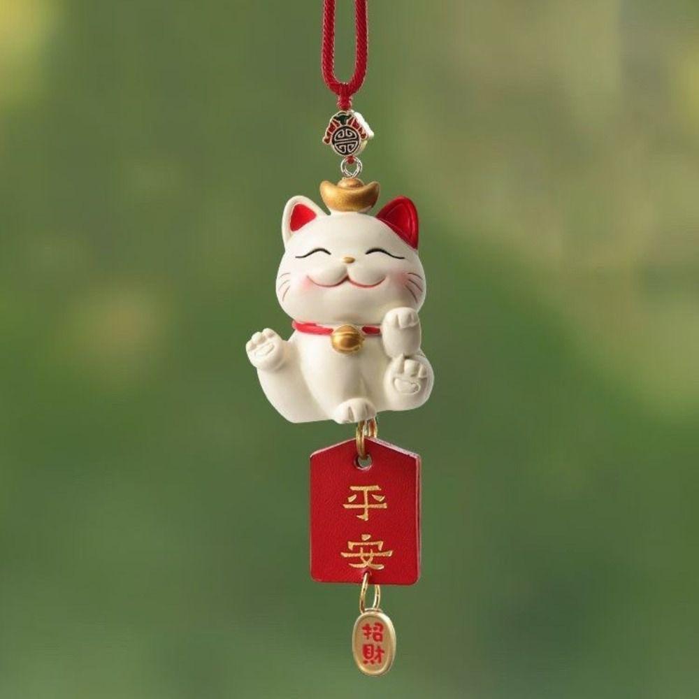 Gifts Japanese Lucky Cat Car Pendant Cute New Year Car Interior Accessories Blessing Creative Hanging Car Ornaments Home