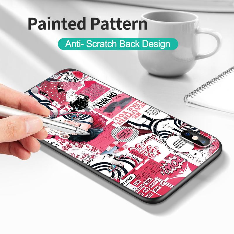 Black Tpu Case For Samsung Galaxy M53 M13 M62 A12 A22 A32 A42 A52 A72 4g 5g A20S Back Cover Demon Slayer Kimetsu Anime