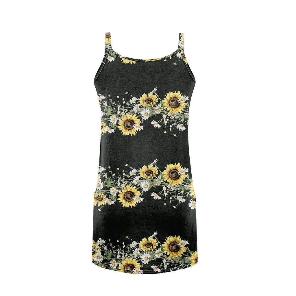 Women's Summer Casual Straps Sundress With Pockets Short Beach Vacation Tank Dresses