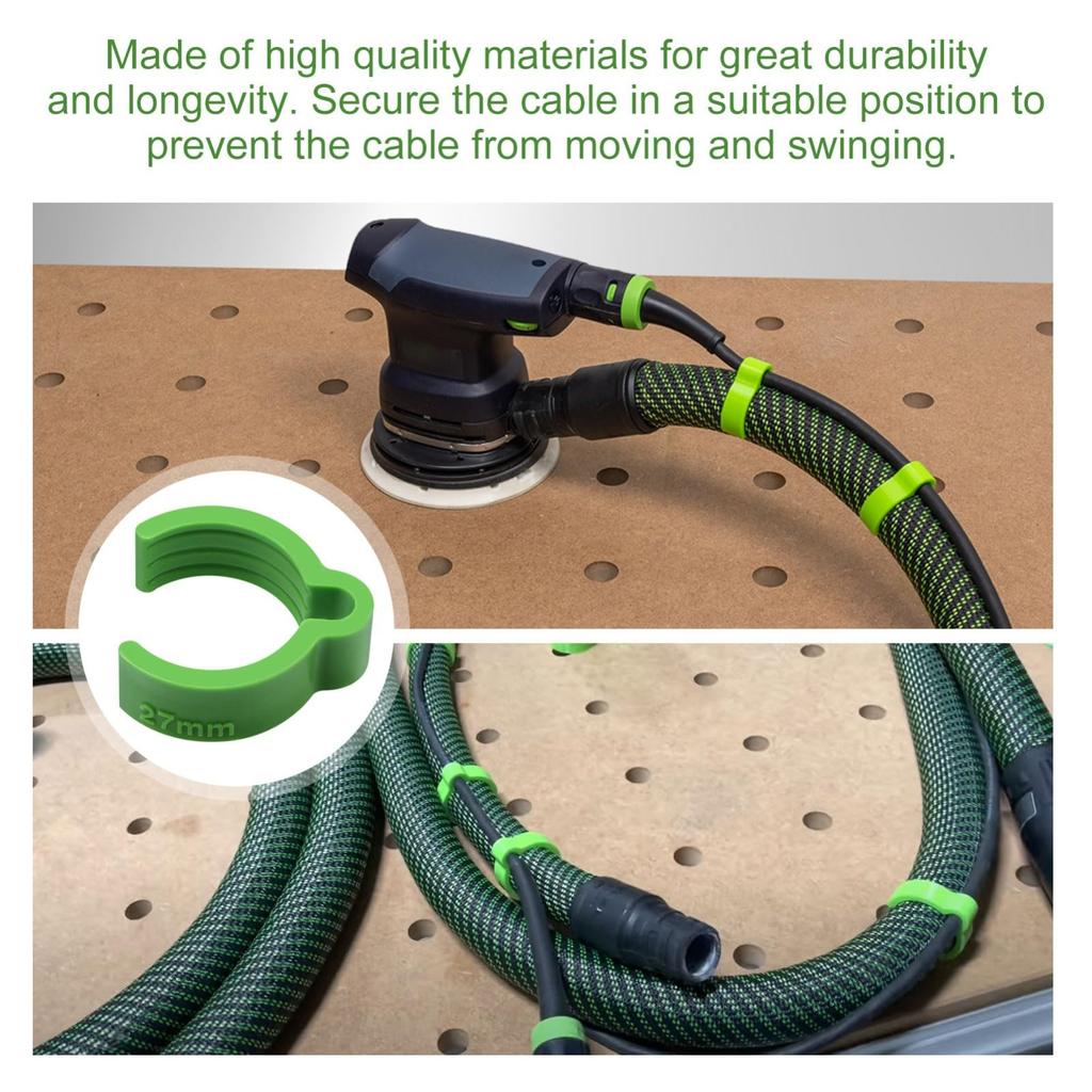 Coiled Hose Clips For 27mm Hoses, For Extractor And Sander -10 Pcs