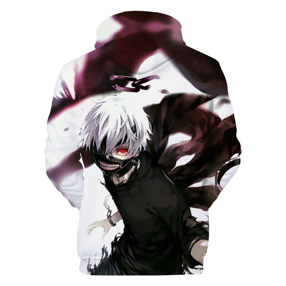 Tokyo Ghoul Hoodie Herren Damen 3D-Druck Pullover Cosplay Kostüm In Premium Baumwollmischung