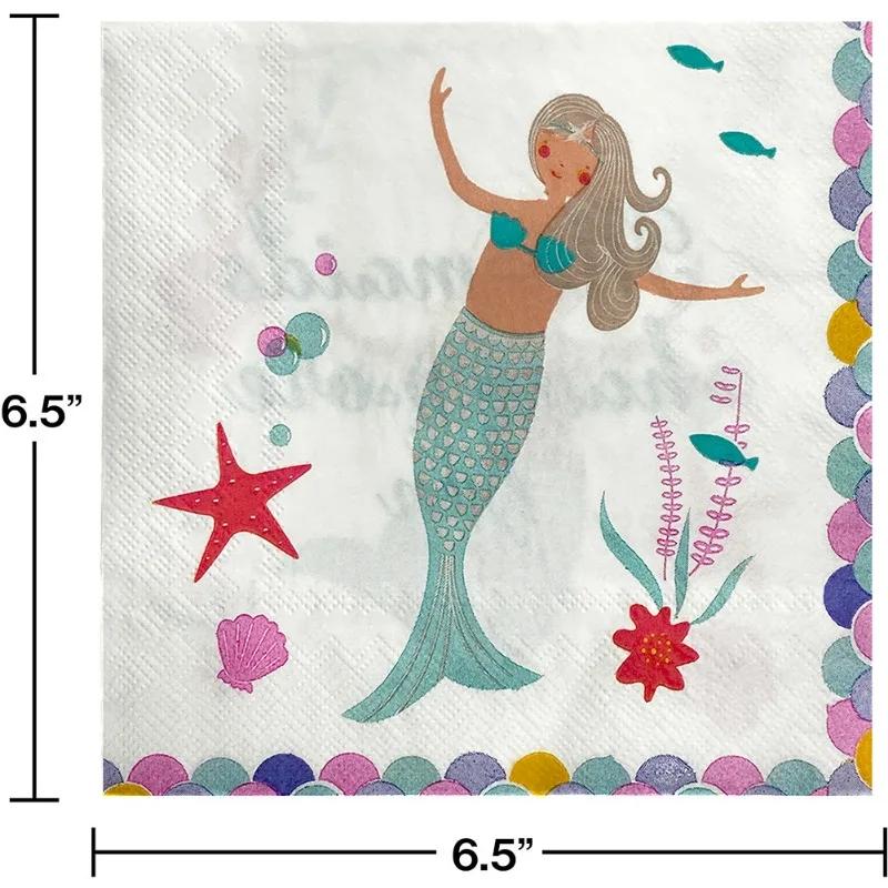 

20 шт./упак. 33*33 см 2-слойные одноразовые салфетки для вечеринок с рисунком из мультфильмов