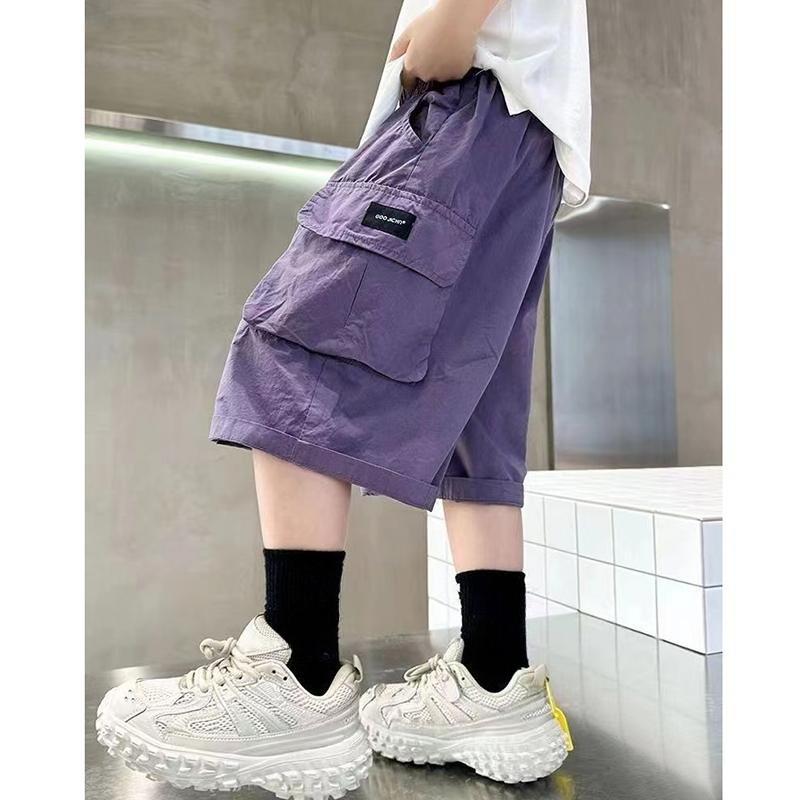 3-14 Years Fashion Summer Boys Shorts Cotton Big Pocket Half Trousers for Kids Children Outdoor Sport Pants