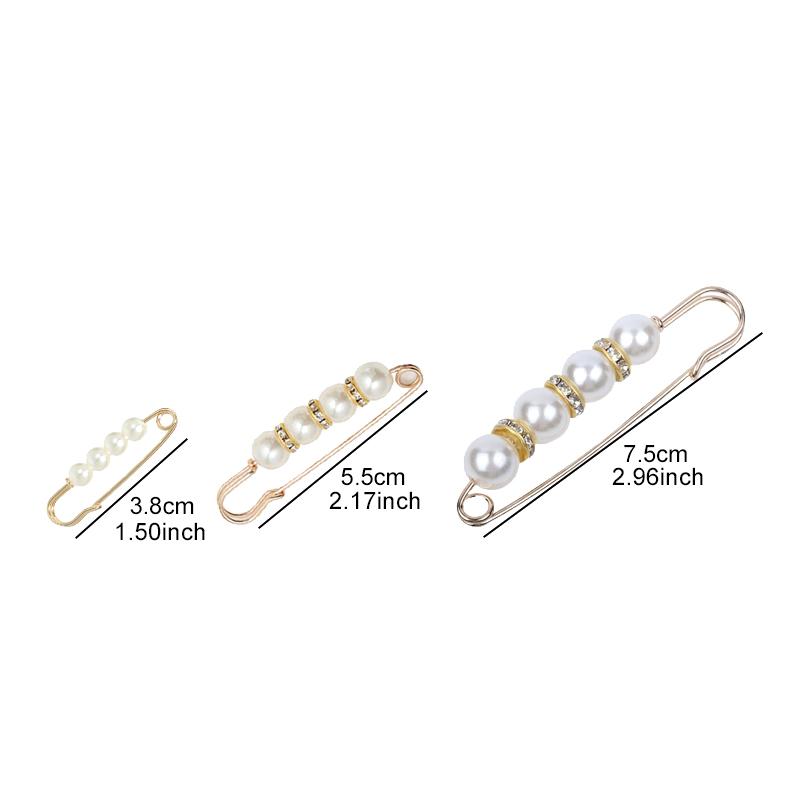 6pcs Adjustable Buckle Artificial Pearl Waist Pin Clips For Trousers Pants Skirts Dress Waistline Adjusting Shirts Sweater TMZ