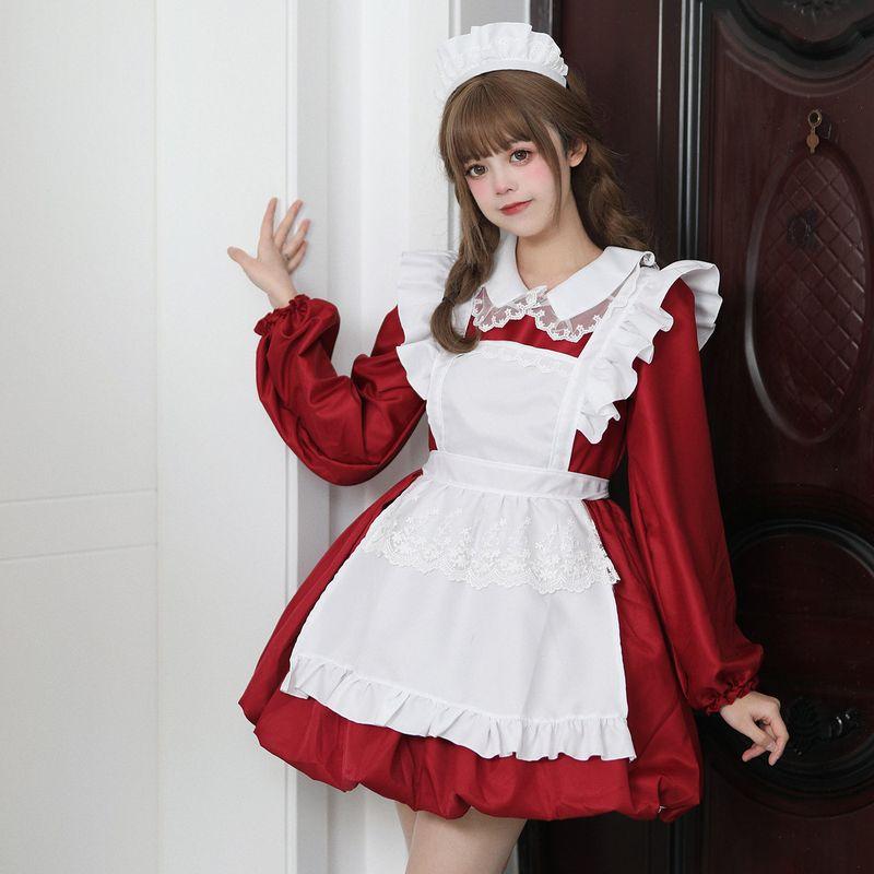 Original Lolita Christmas Maid Costume Cross-Border Amazon Cute Maid Cosplay Performance Costume