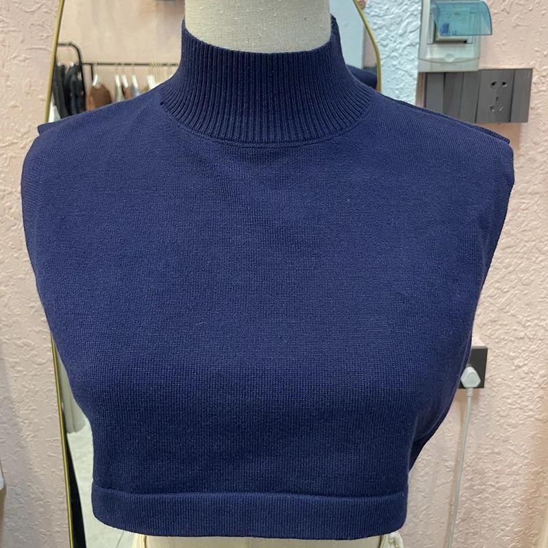 Women Winter Sweater Decoration False Collar Ladies Turtleneck Stand Fake Collar Adjustable Half-Shirt Blouse Top Accessories
