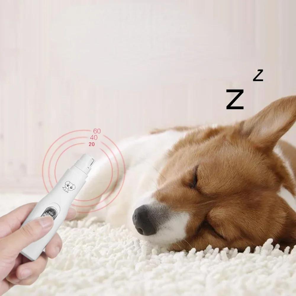 Batteriebetriebene elektrische schmerzfreie Haustier-Nagelschneidewerkzeuge für Hunde- und Katzen-Nagelschleifer, leise Pfotenpflege