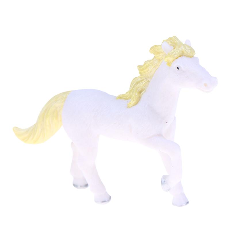 2026 Horse Figurine Decoration Plastic Horse Statue Realistic Pony Statue Home Desktop Office Ornament Feng Shui Horse Decor
