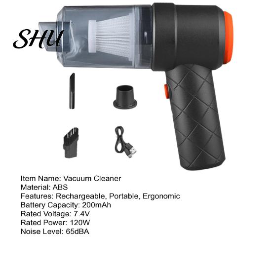 Auto Vacuum Cleaner Car Portable 200mAh 120W Strong Suction Cleaning Mini USB Cordless Dust Buster Household Supplies
