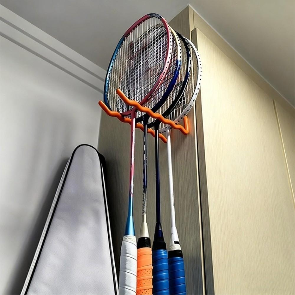 Multiple Racquets Tennis Racket Storage Wave-like Badminton Racket Hook Garage Organization