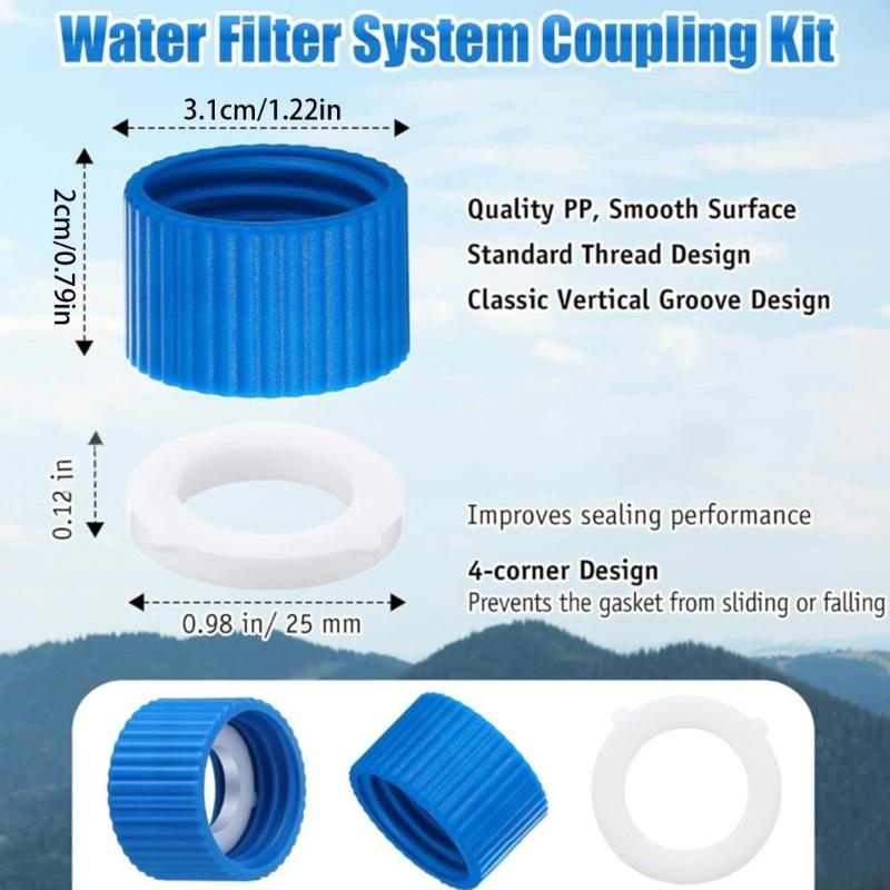 Leak Resistant Water Purifiers Connection Silicones Couplers Spare Washers Threads Bottle Camping Essential