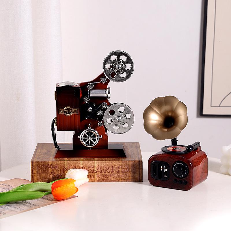 Vintage Gramofon Müzik Kutusu: Ev veya Ofis İçin Dekoratif Süs, Mükemmel Sevgililer Günü veya Doğum Günü Hediyesi
