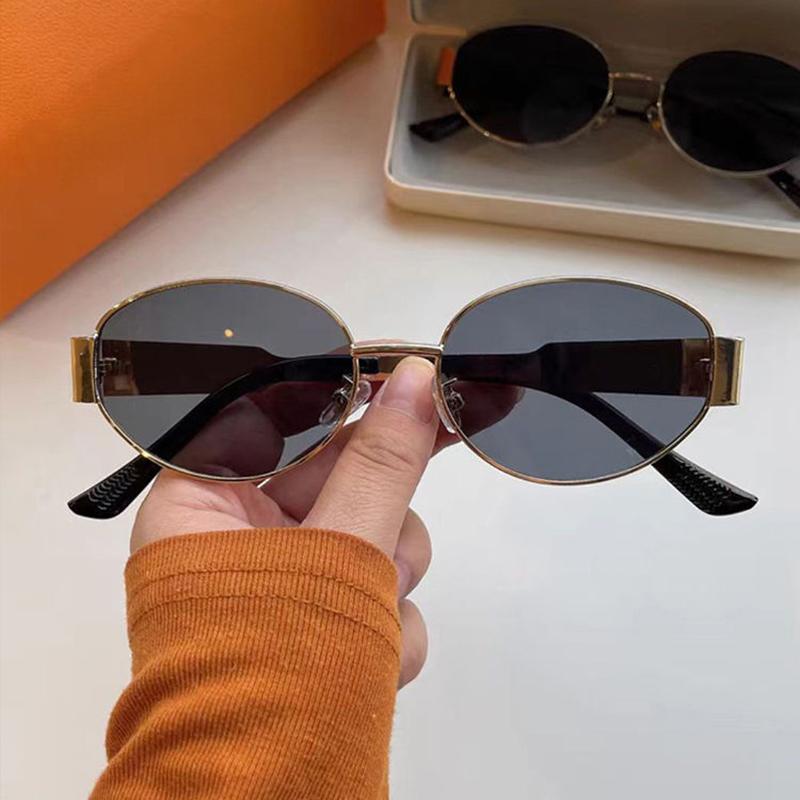 1 Τεμάχιο Οβάλ Σχήματος Προσωπικότητας Μεταλλικά Μικρά Στρογγυλά Γυαλιά Αξεσουάρ Παραλίας Για Γυναίκες Γυαλιά Γυαλιά Ηλίου