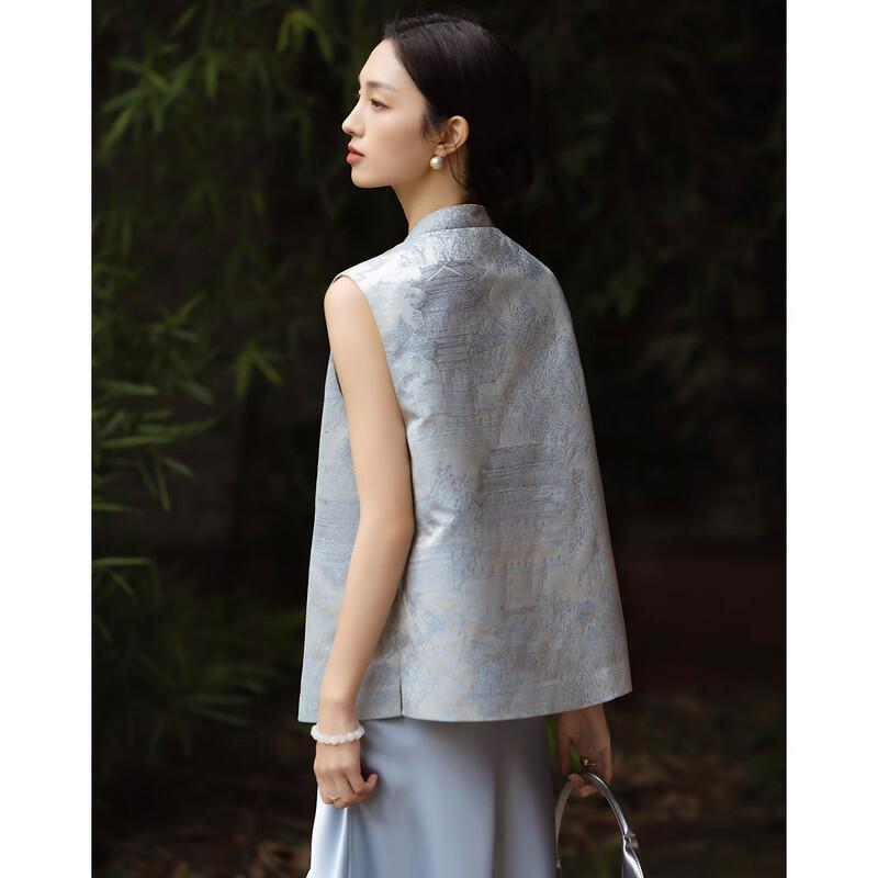 Women's Chinese Style Jacquard Sleeveless Vest