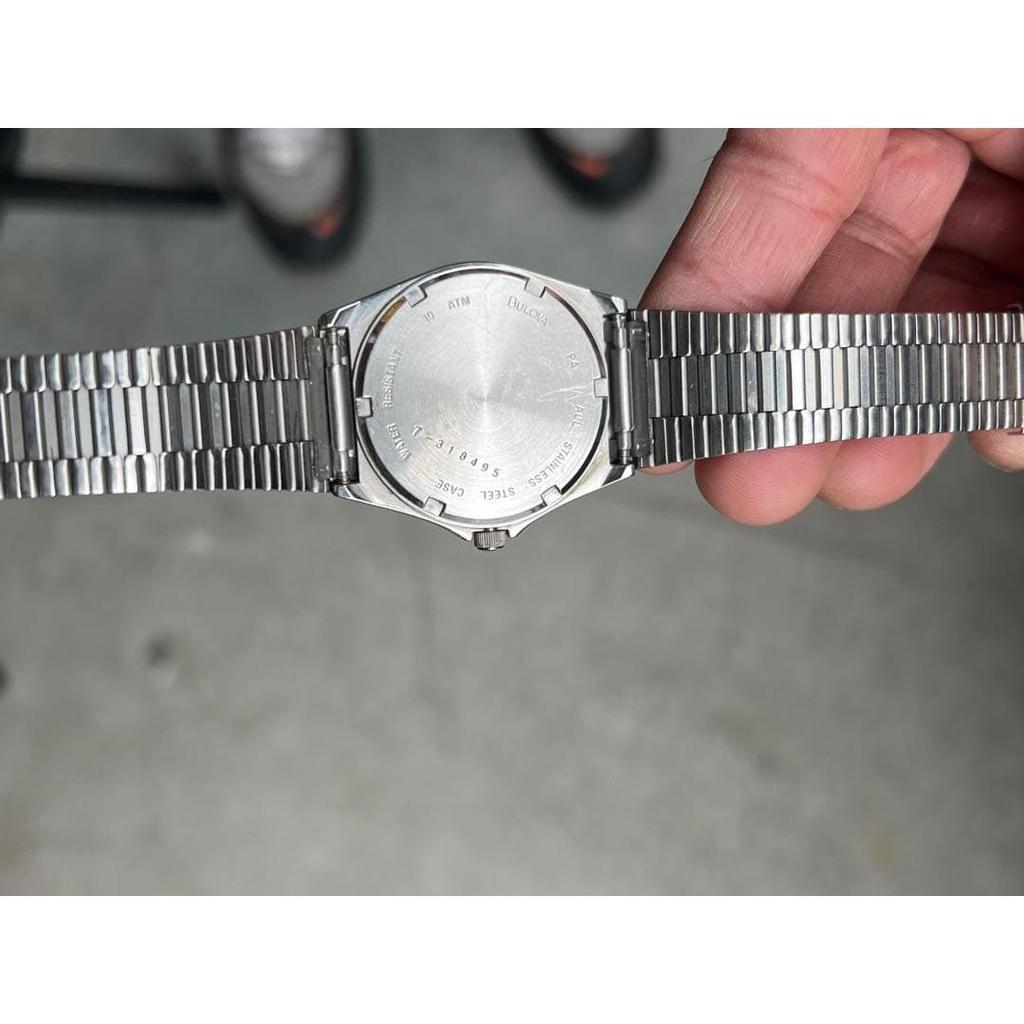 Used Bulova quartz watch silver vintage