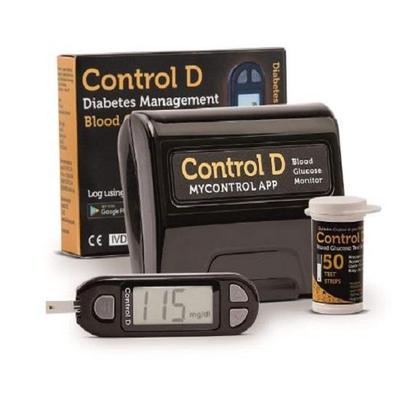 Kontroll-D-Glukometer mit 50 Streifen
